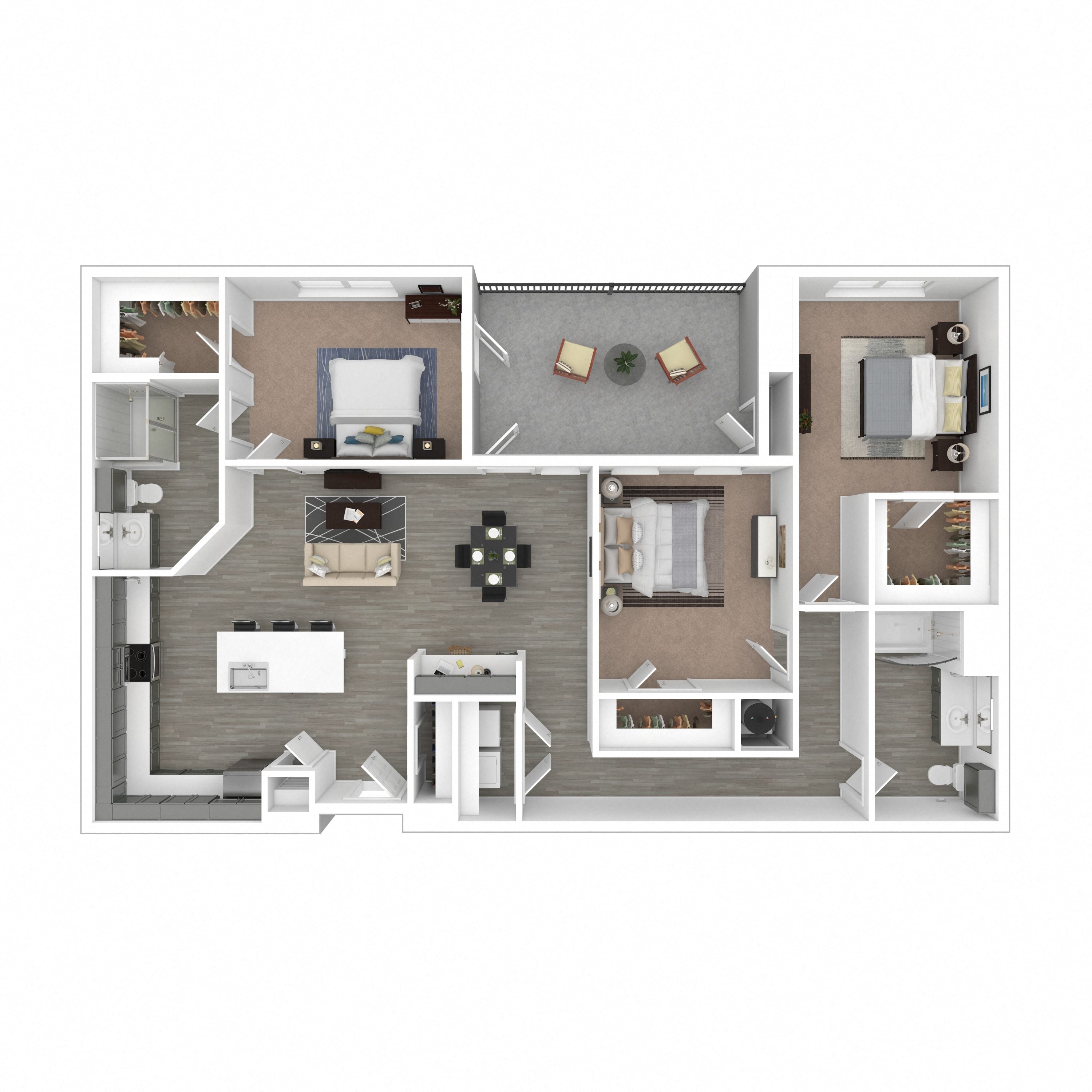 Floor plan layout diagram for 3A